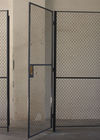 Gri Renk Hasır Bölme Panelleri Tek Menteşeli Güvenlik Kafesi Kapı Antirust Tedarikçi