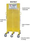 Sarı Katlanır Bariyer Kapısı Akordeon Güvenlik Bariyeri Max Açılış 20 &amp;#39;X 52 ½ ”Yüksek Tedarikçi