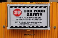 Uyarı etiketi ile depo ağır çelik taşınabilir katlanır güvenlik kapıları Tedarikçi
